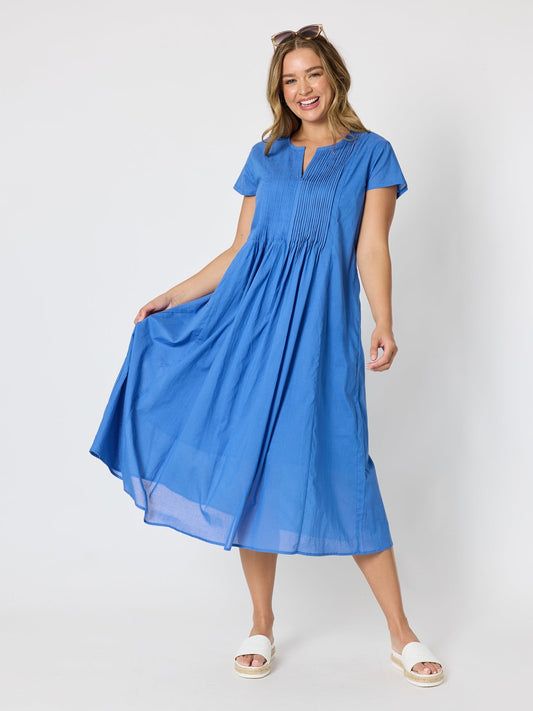 Threadz Acacia Cotton Dress (Azure)