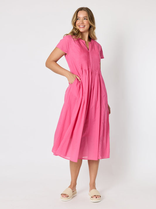 Threadz Acacia Cotton Dress (Rose)