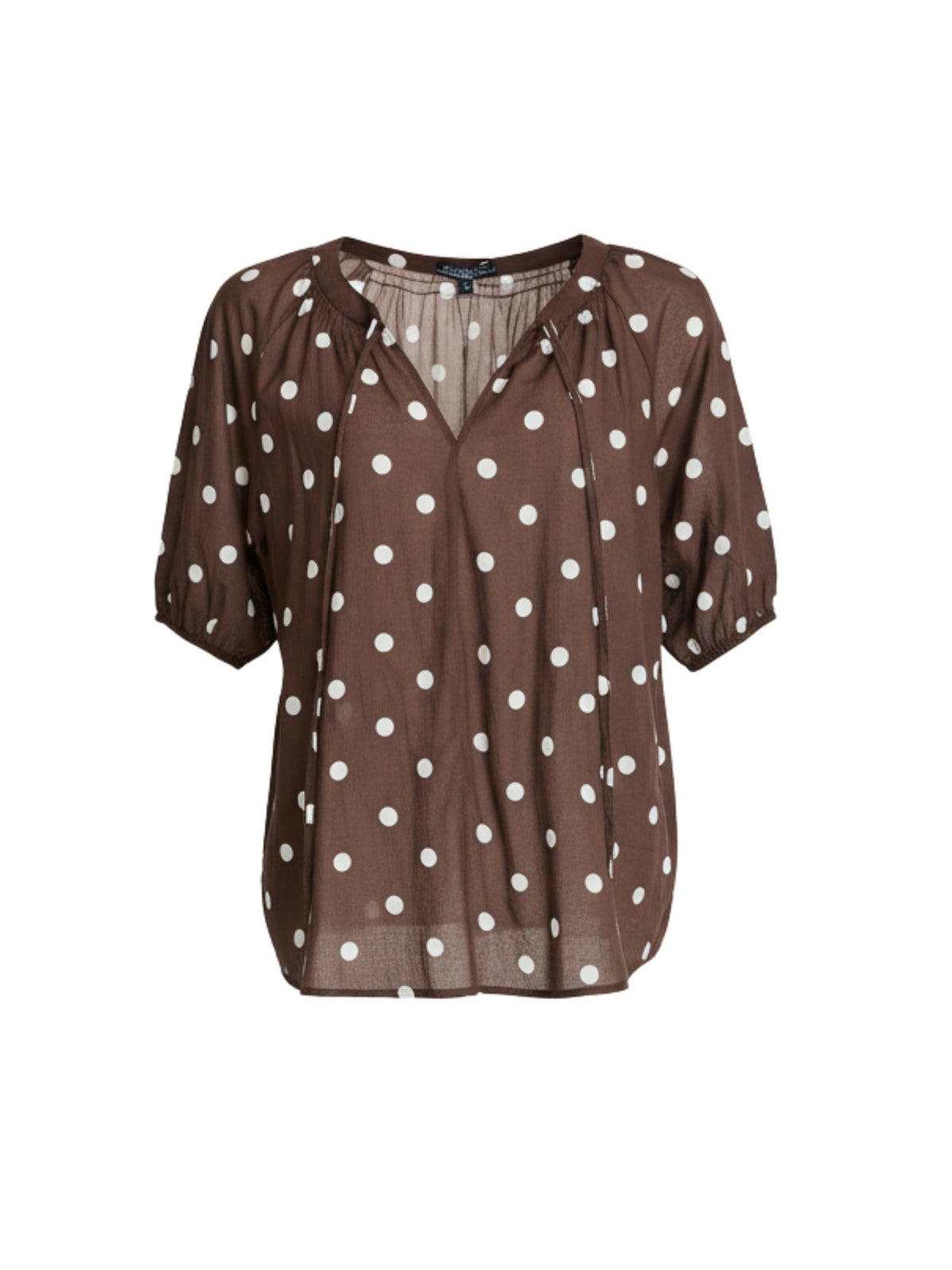 Gordon Smith Riviera Cotton Spot Top (Coffee White)