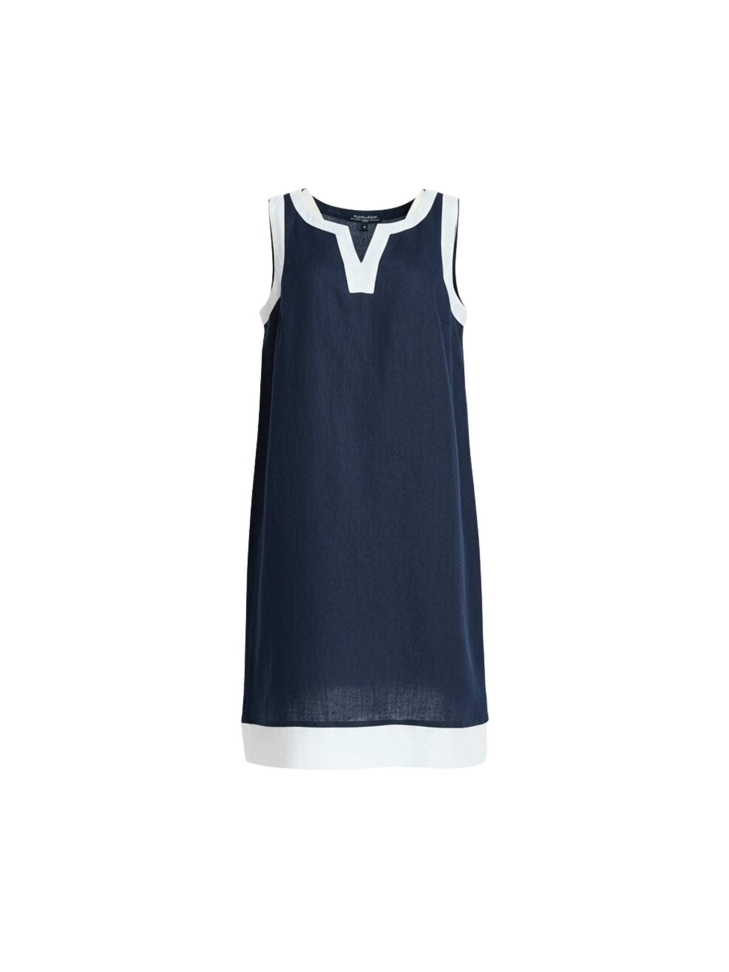 Gordon Smith Chloe Contrast Linen Dress (Navy/White)