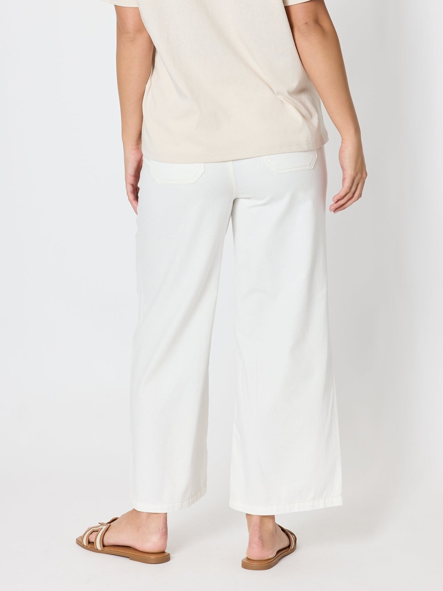 Threadz Coast Wide Leg Jean (Milk)
