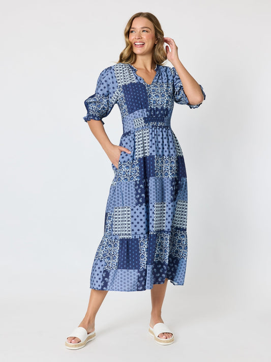 Threadz Costa Mesa Print Dress (Navy Multi)