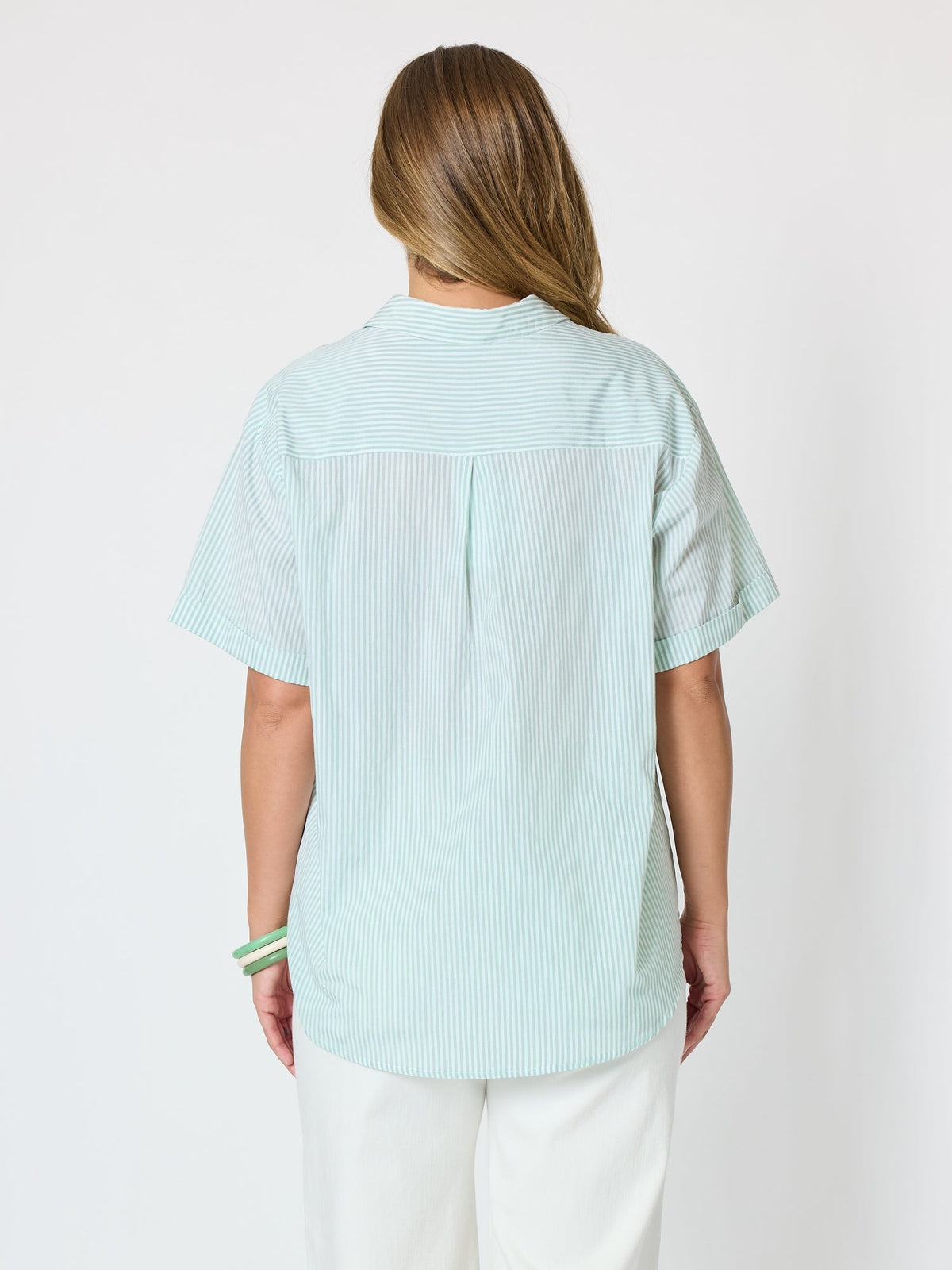 Threadz Beachcomber Embroidered Shirt (Olive White)