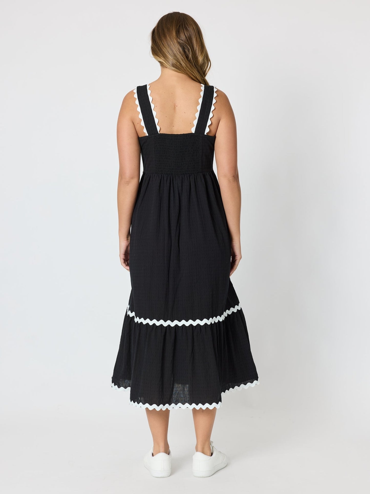 Threadz Casablanca Ric Rac Sundress (Black)