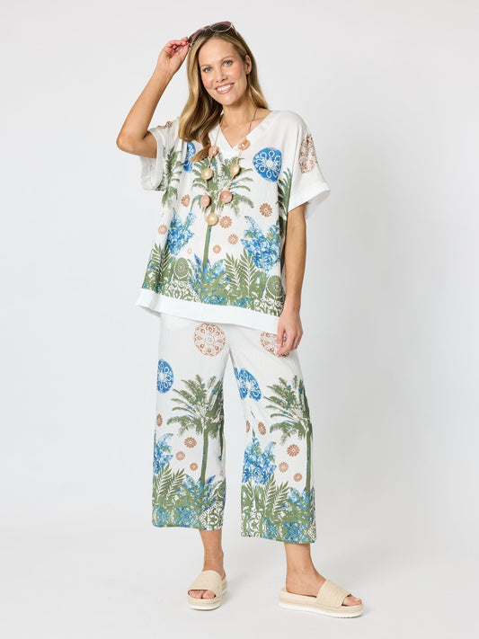 Clarity Escape Print Top (Fern Multi)