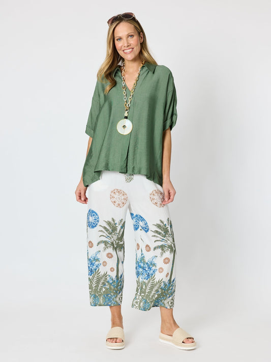 Clarity Escape Print Wide Leg Pant (Fern Multi)