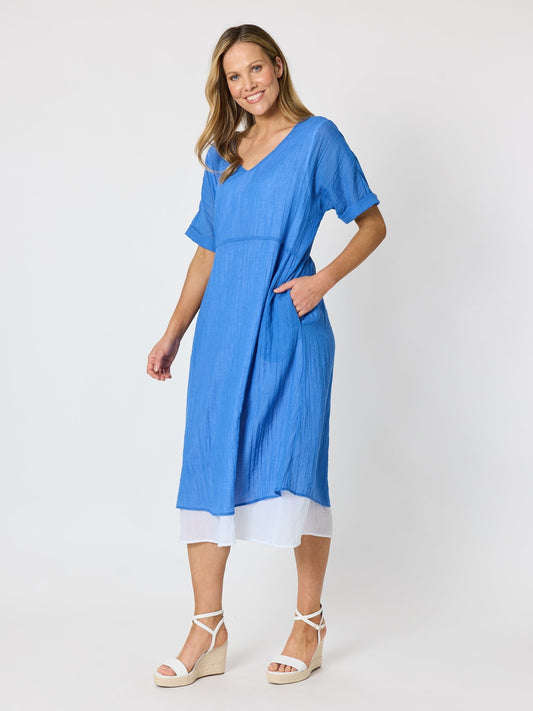 Clarity Capri Coast Dress (Azure White)