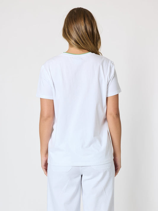 Threadz Limoncello Print Cotton Tee (White)