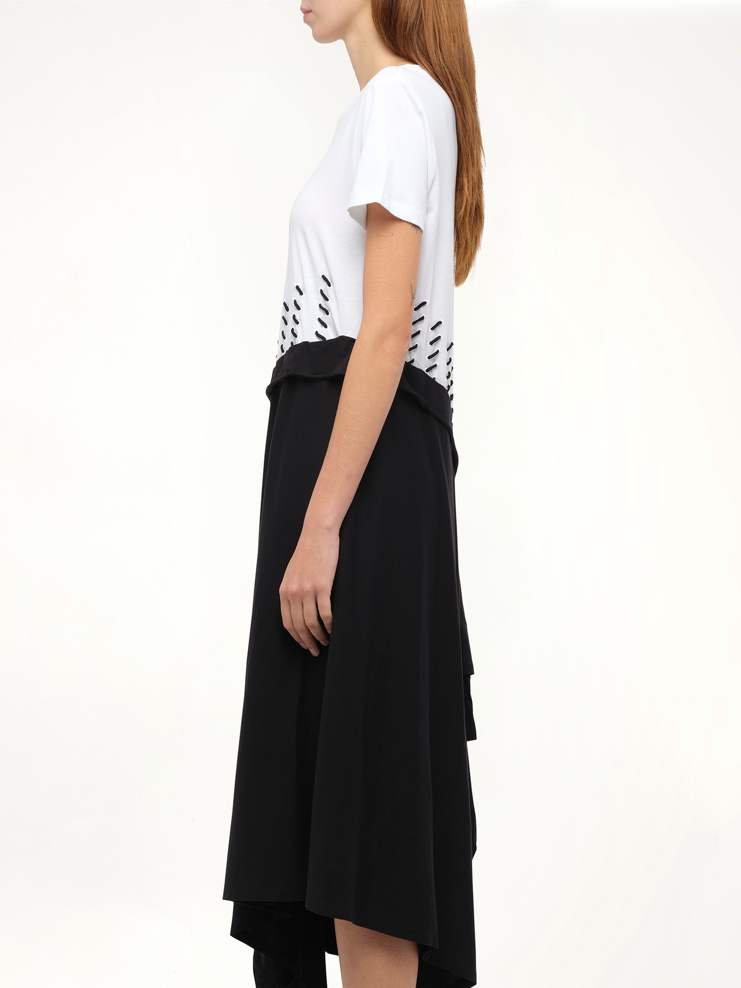 LOEWE Satin Jersey Dress (White)