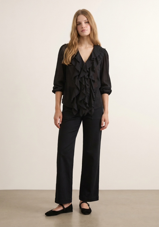 Image of Shirts. Productname: Auguste The Label Celina Blouse in Black colour by brand - Auguste The Label