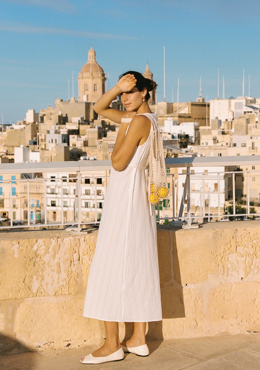 Auguste The Label River Midi Dress (White)