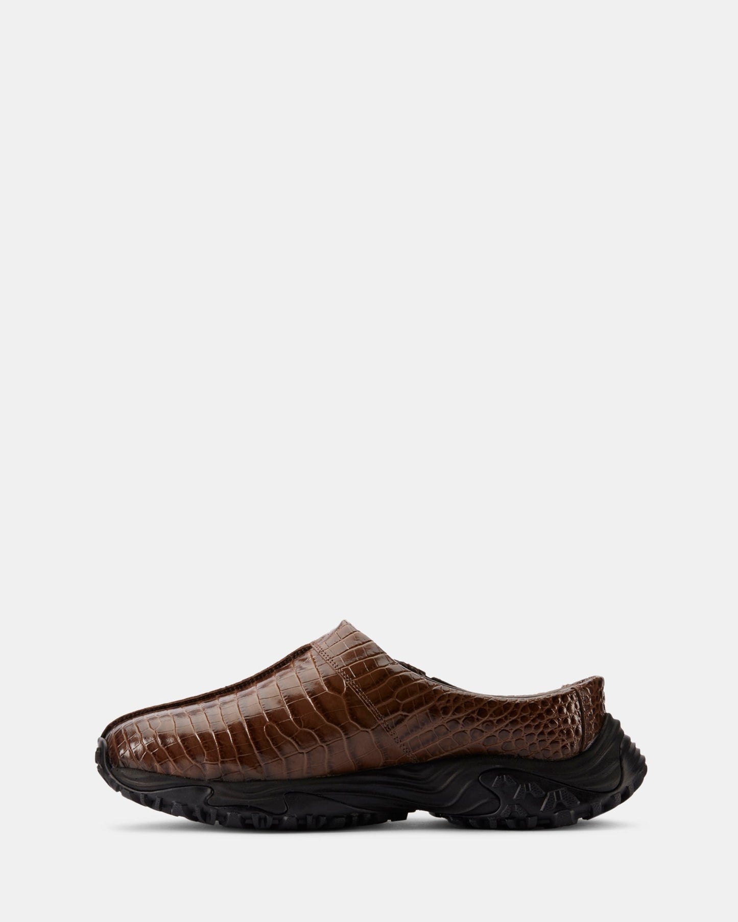 Cur Clog 1 M Brown Croc Lea