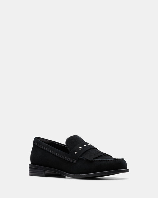 Hana Loafer Black Suede