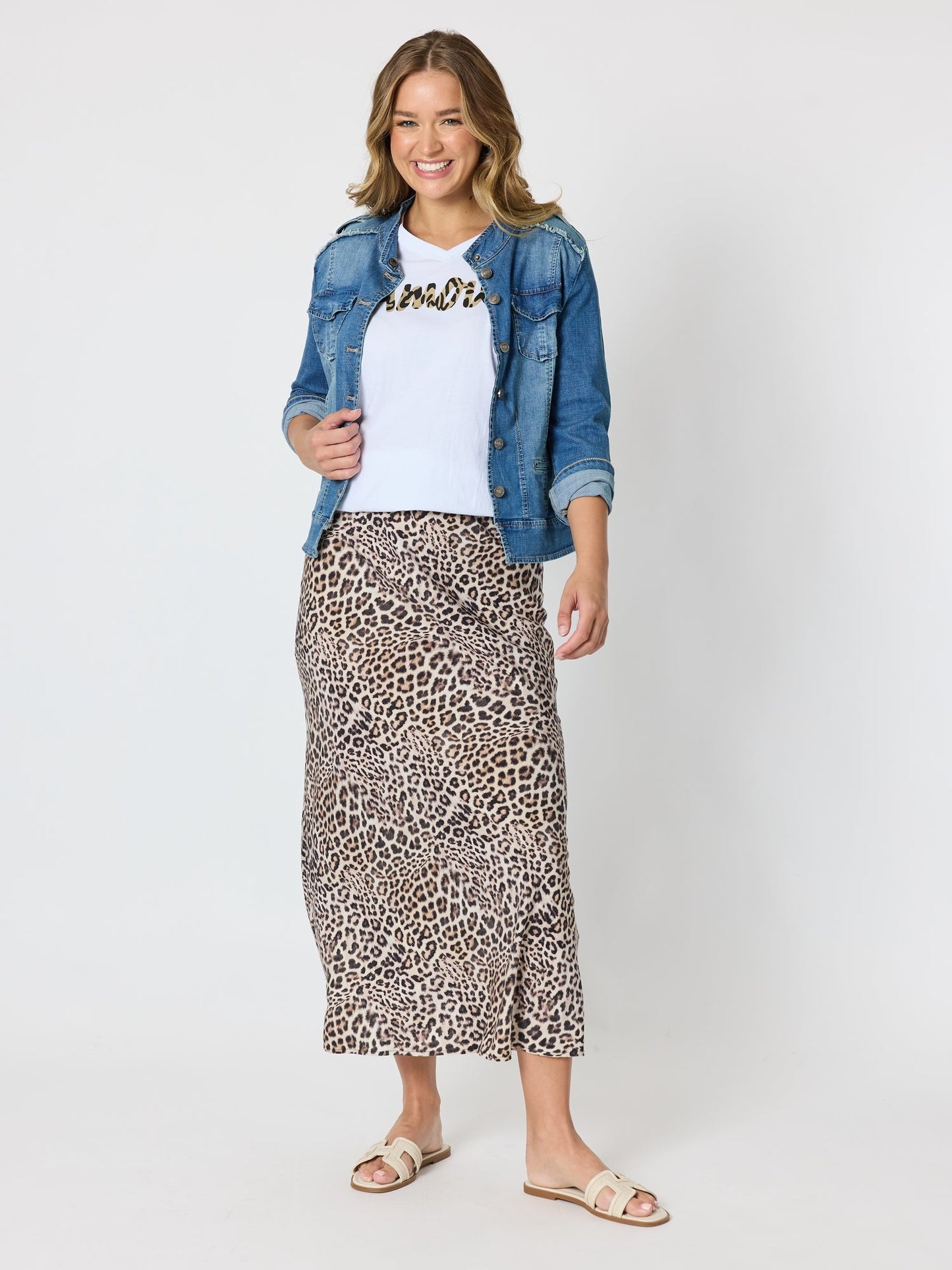 Threadz Amour Animal Print Tee (White)