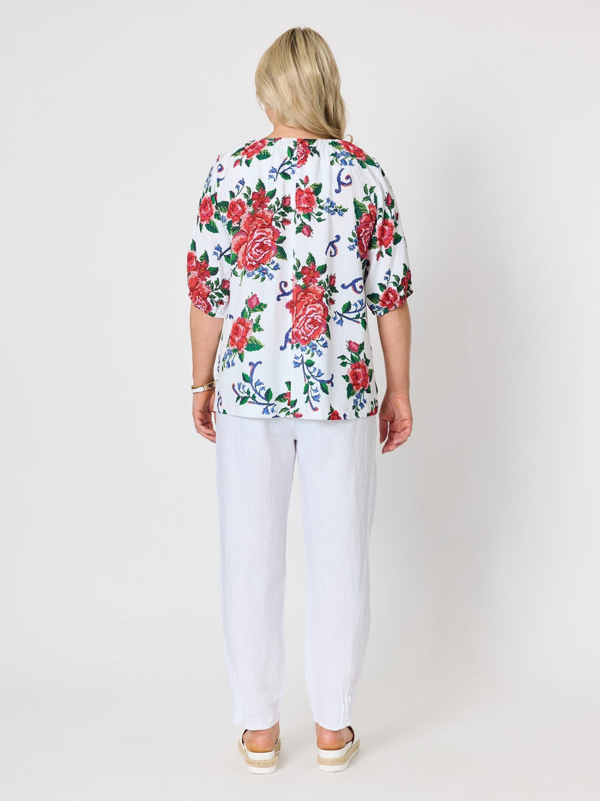 Gordon Smith Fiesta Floral Print Top (Rouge Multi)