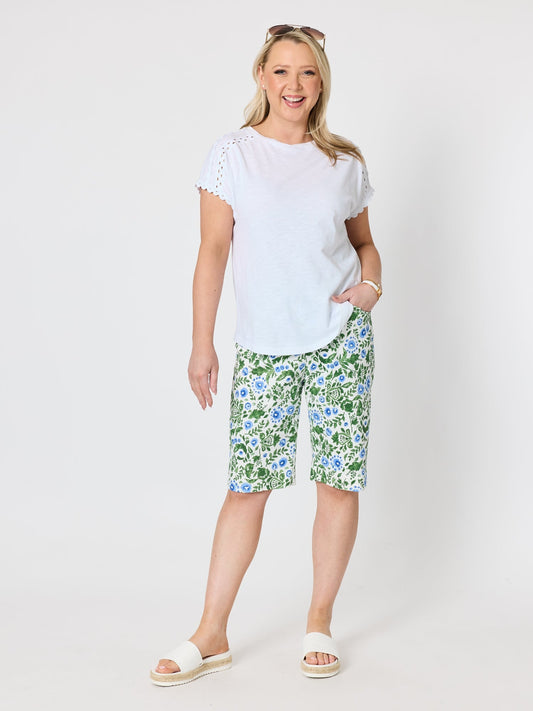 Gordon Smith Bayside Floral Print Shorts (Fern Multi)