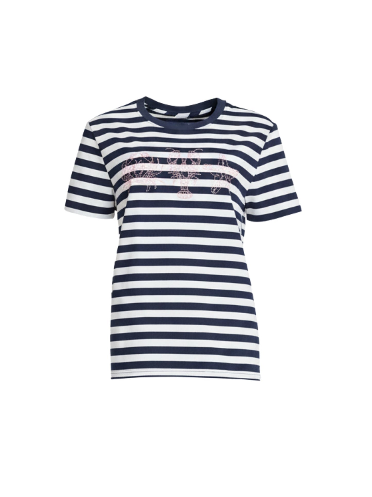 Threadz Cruz Stripe Print Tee (Navy/White)