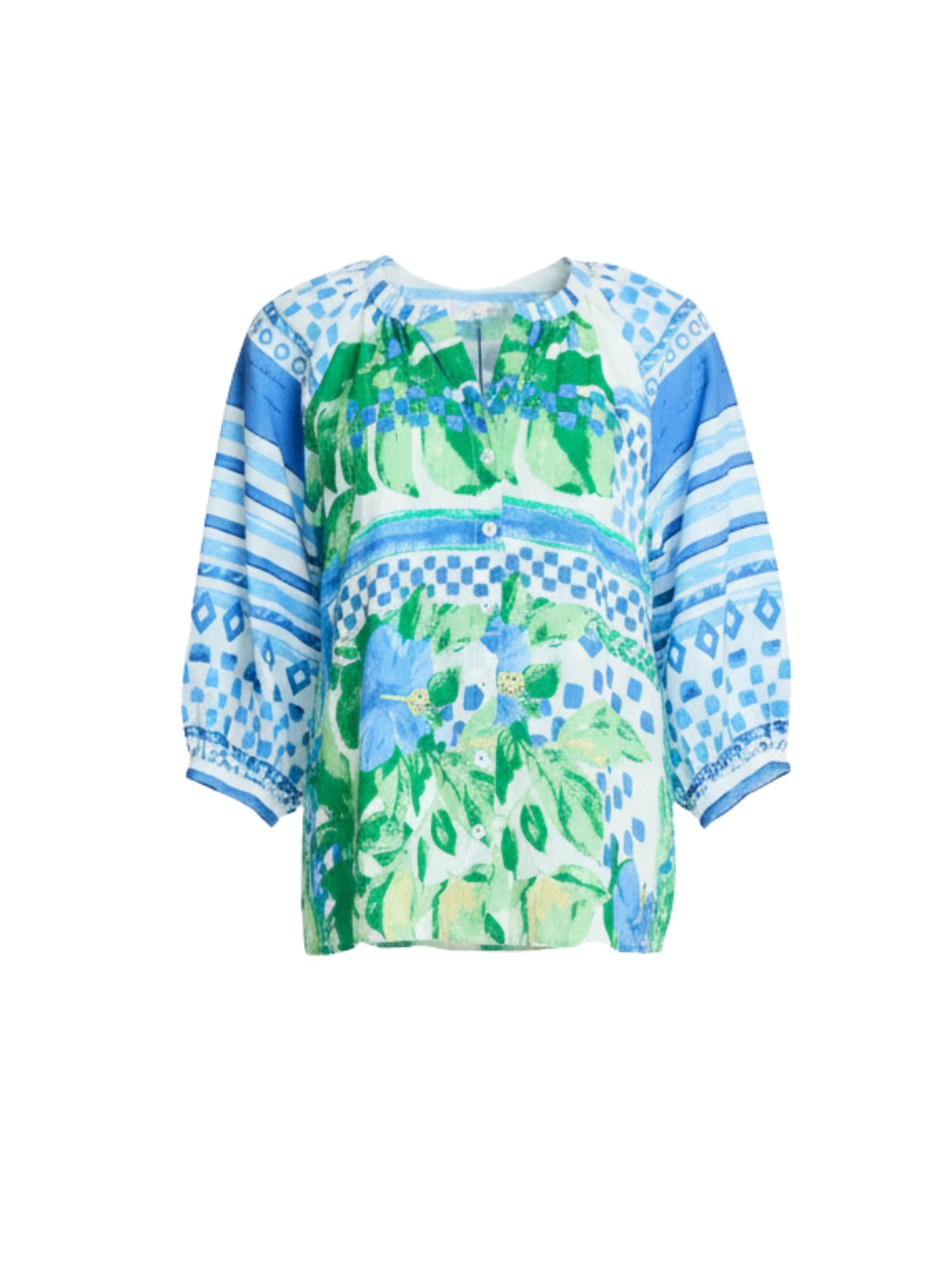 Threadz Limoncello Floral Print Top (Apple Multi)