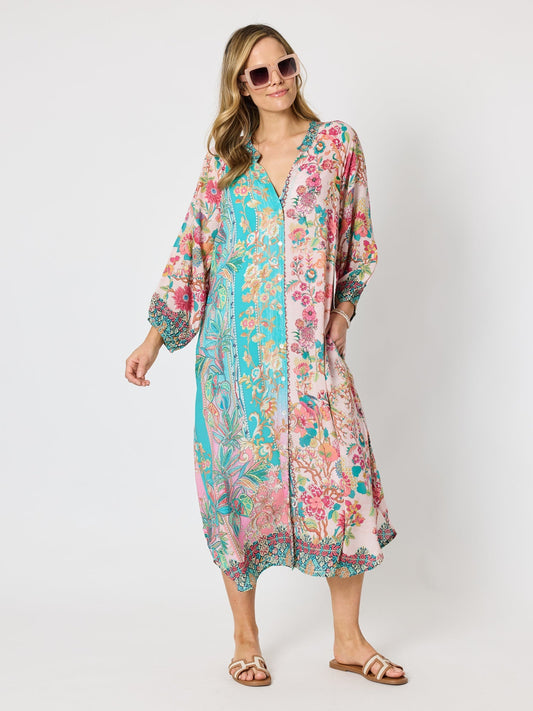 Hammock & Vine Botanica Floral Print Dress (Blush Multi)