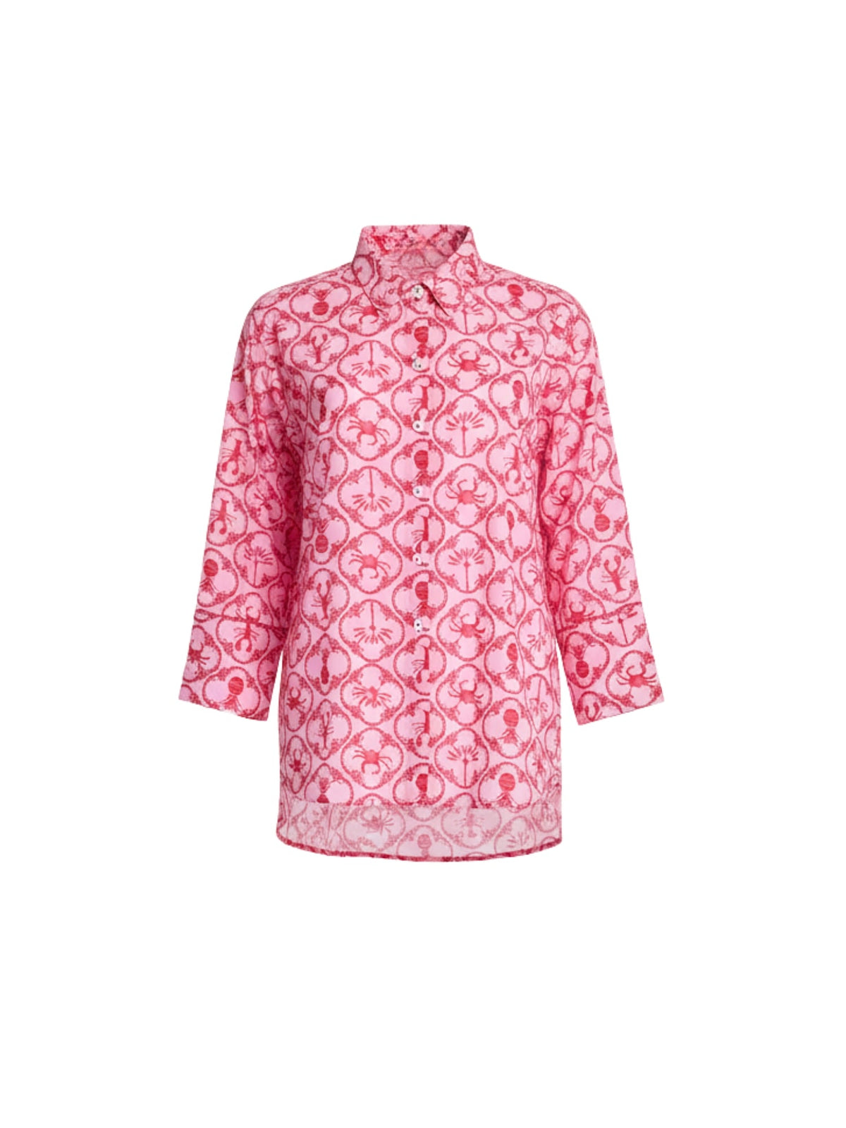 Threadz Laguna Beach Print Shirt (Rose Multi)