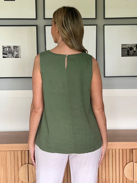 Gordon Smith Miley Linen Cami (Khaki)
