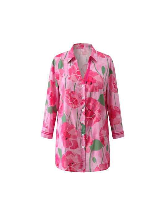 Threadz Candy Garden Floral Print Shirt (Pink/Multi)