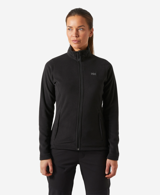 Image of a model wearing Outerwear. Product name - W DAYBREAKER FLEECE JACKET, 992 Black in Black colour by brand - Helly Hansen