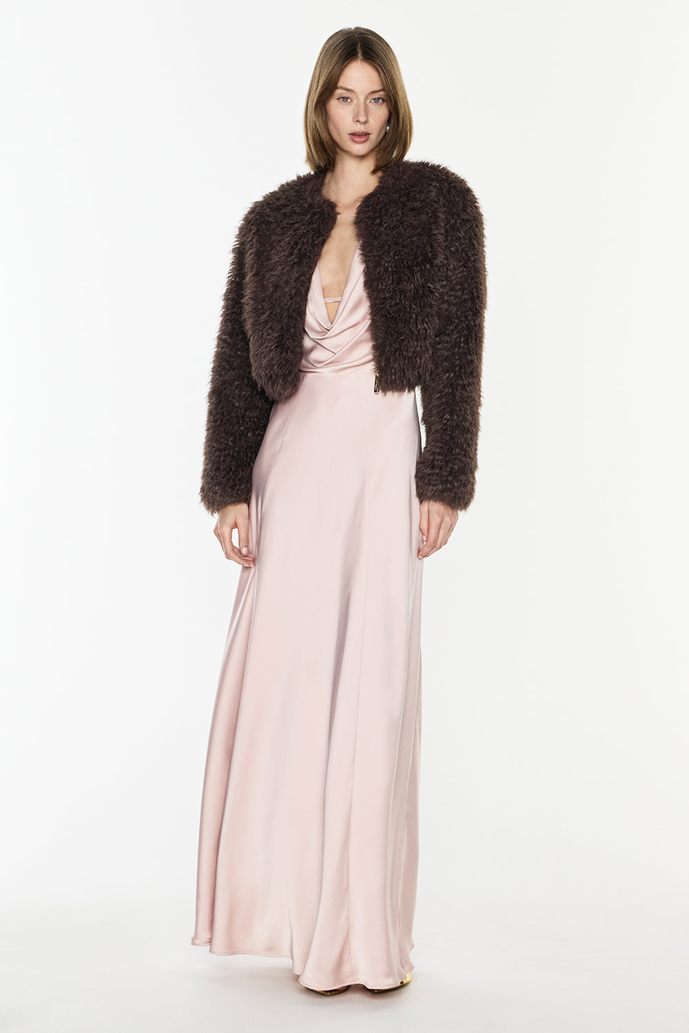 Charmed Cowl Slip Dress (Rose Pink)