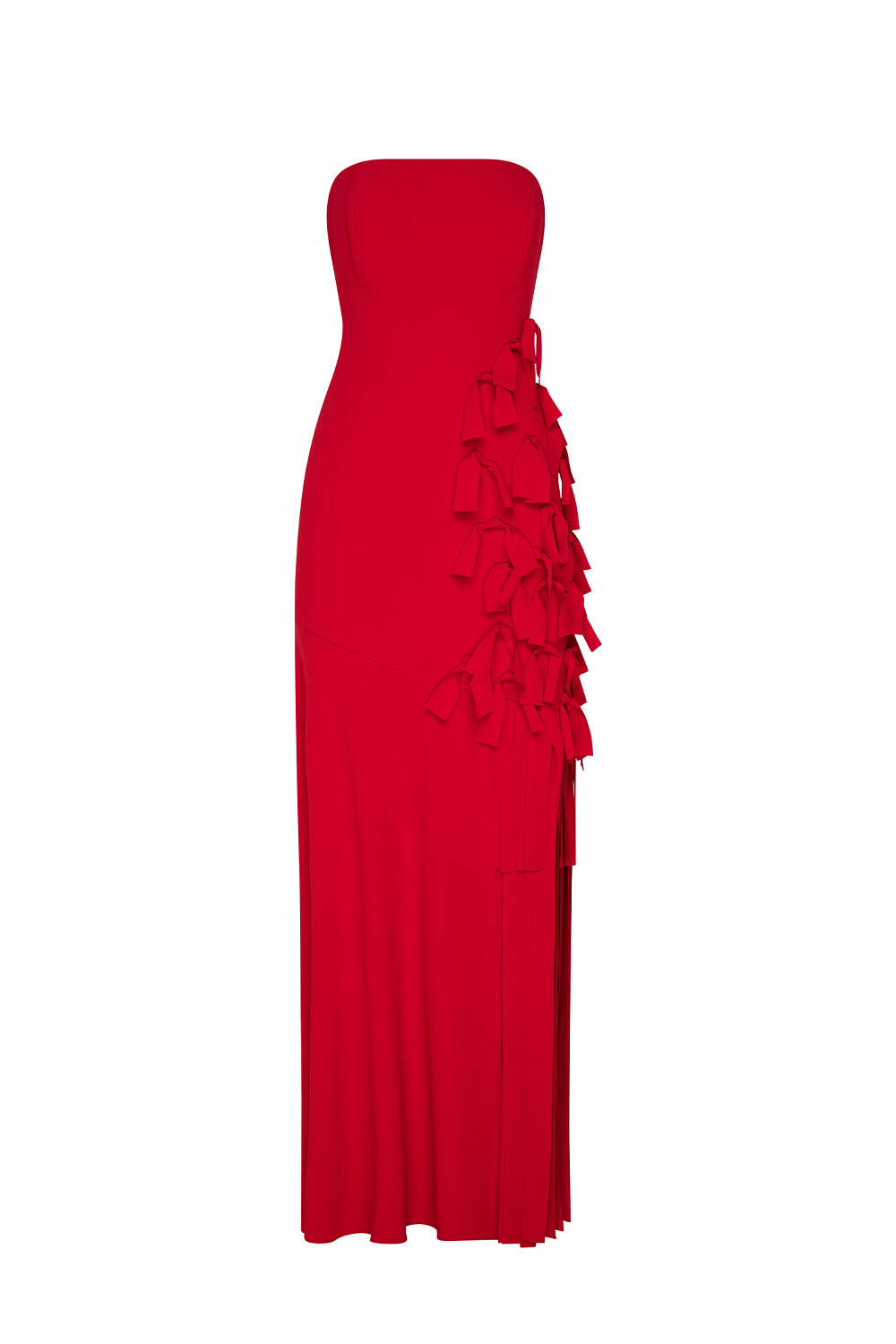Image of Dresses. Productname: La Premiere Strapless Dress in Red colour by brand - Manning Cartell