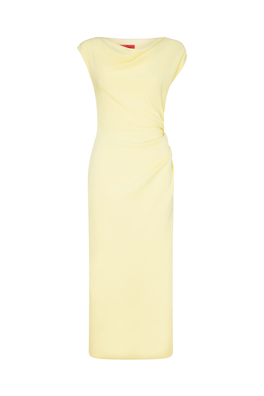 Magic Hour Drape Dress (Pastel Yellow)