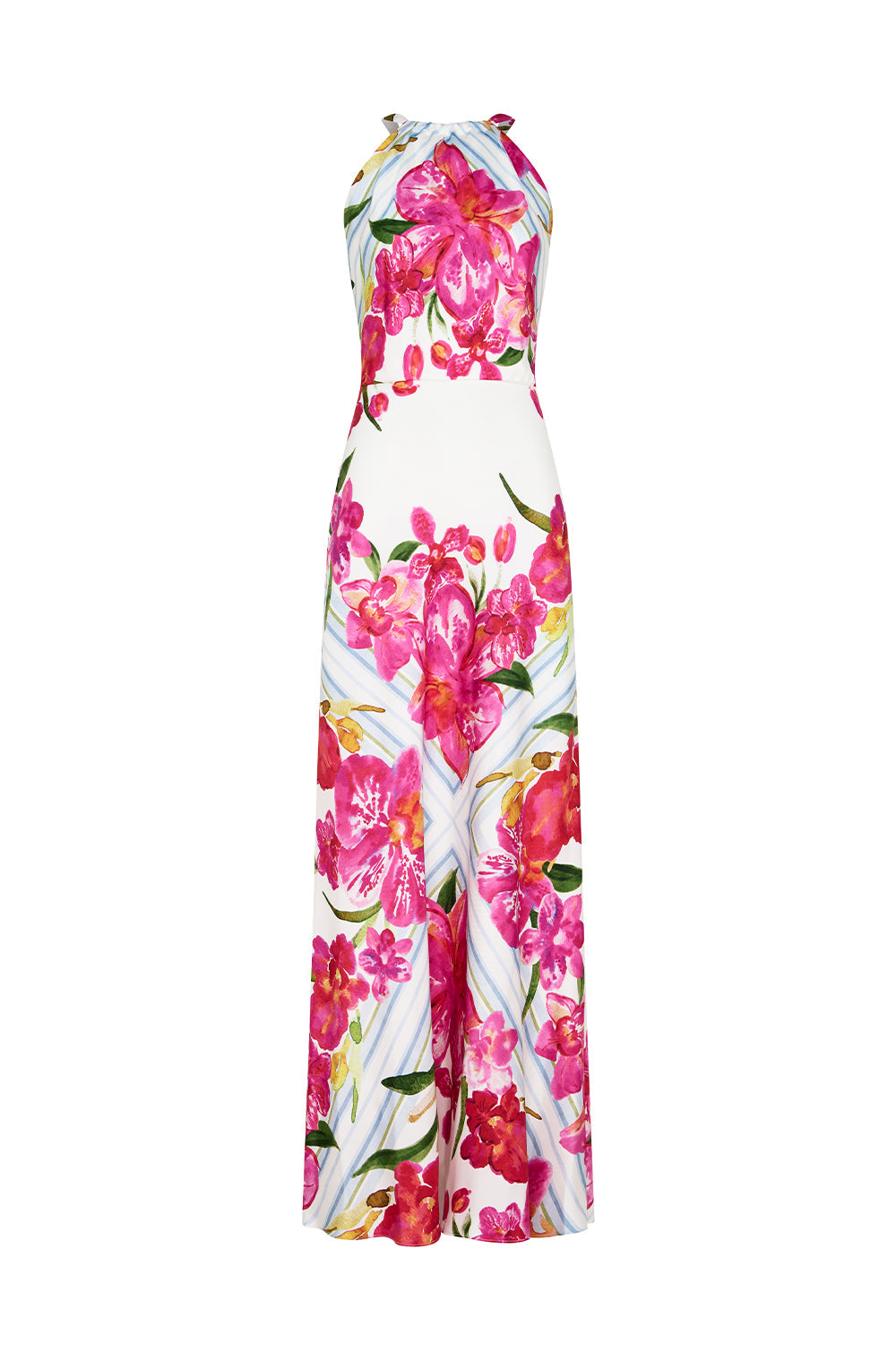 Take Me There Halter Dress (Scarf Floral)