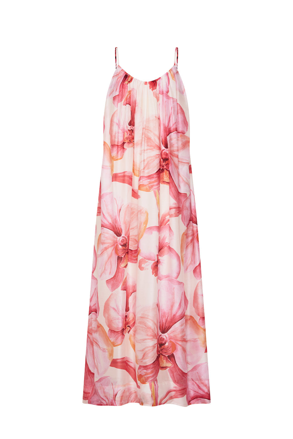 Image of Dresses. Productname: Still Life Maxi Dress in Pink/Melon colour by brand - Manning Cartell