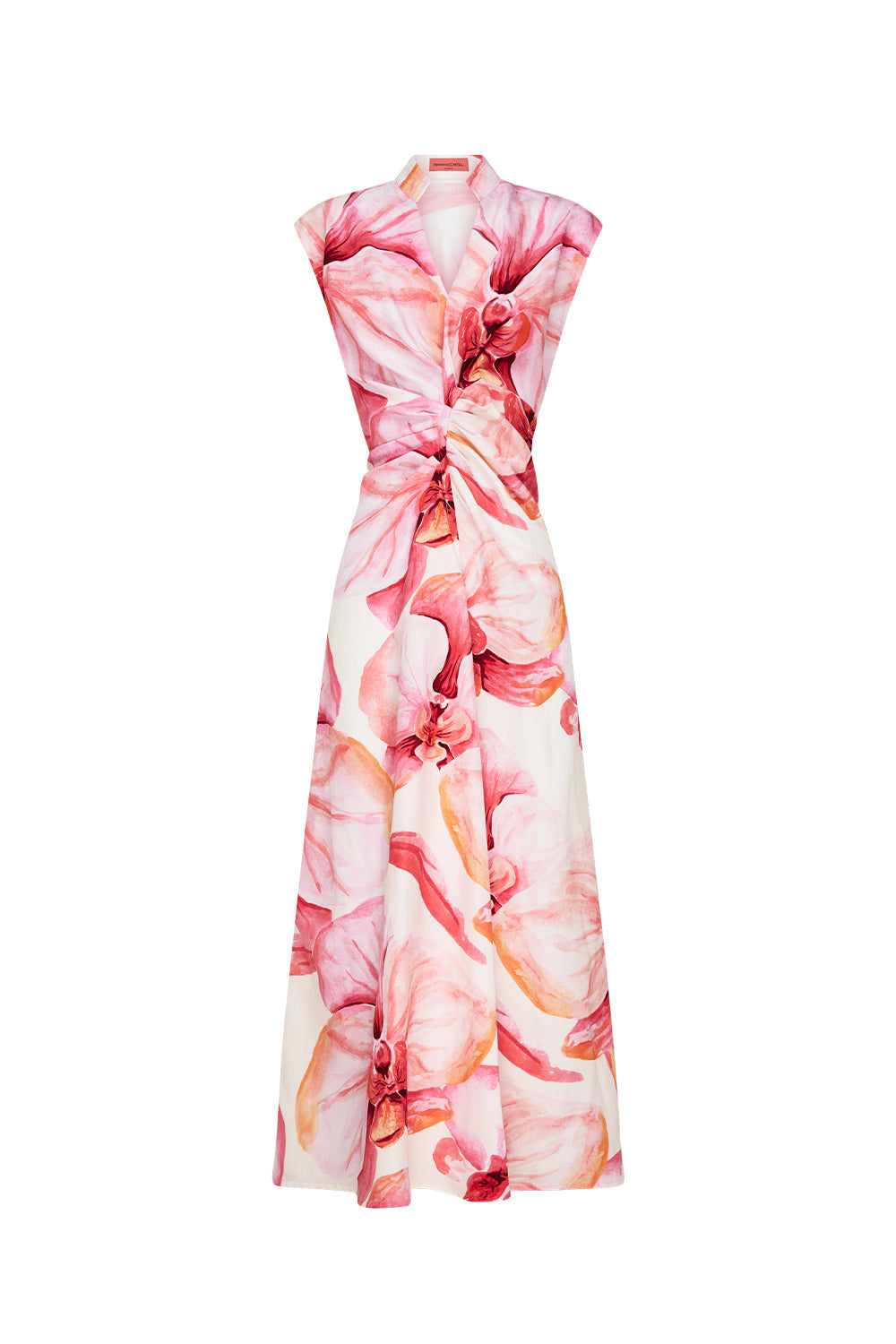 Image of Dresses. Productname: Still Life Midi Dress in Pink/Melon colour by brand - Manning Cartell