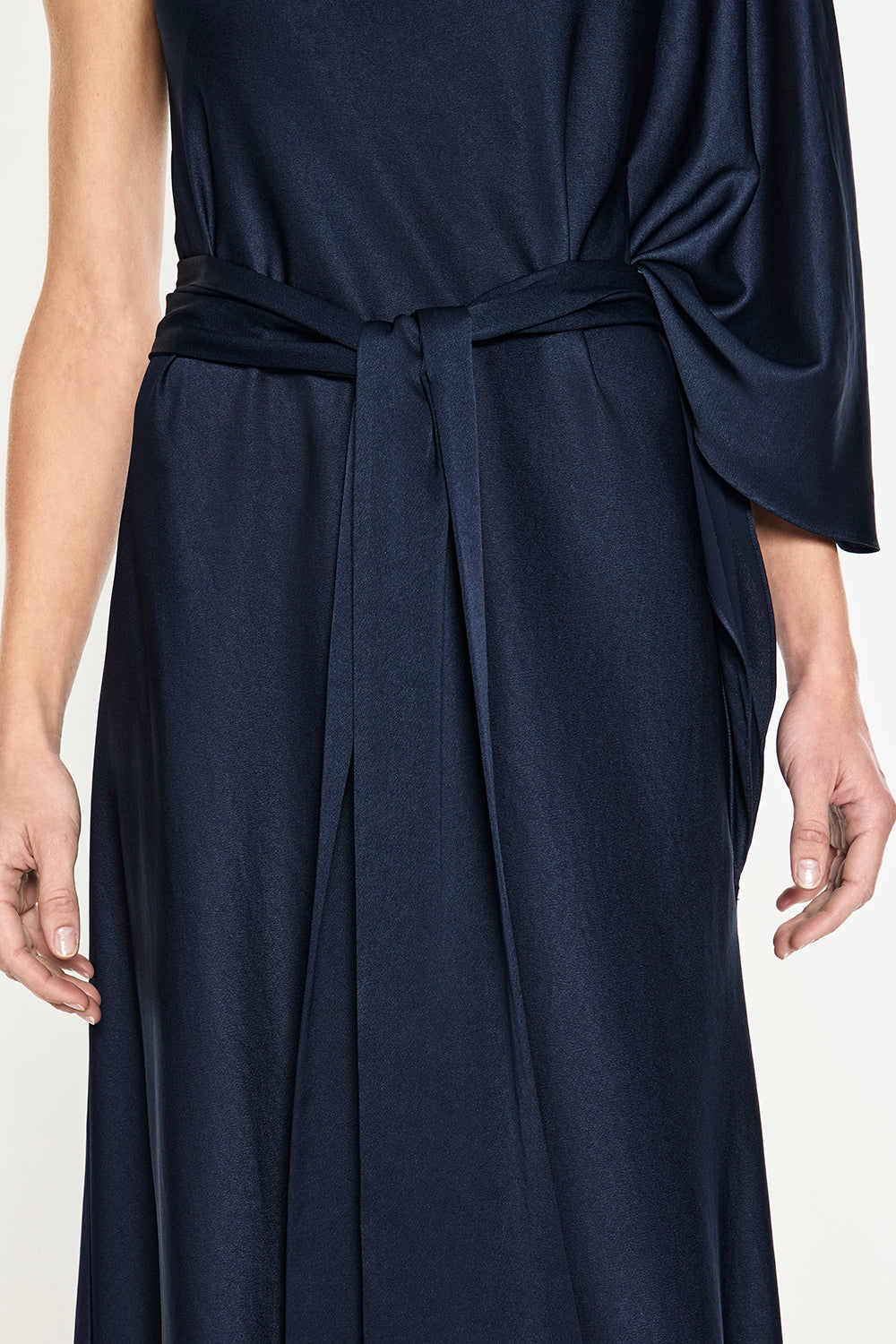 Twilights Kiss One Shoulder Gown (Midnight Navy)