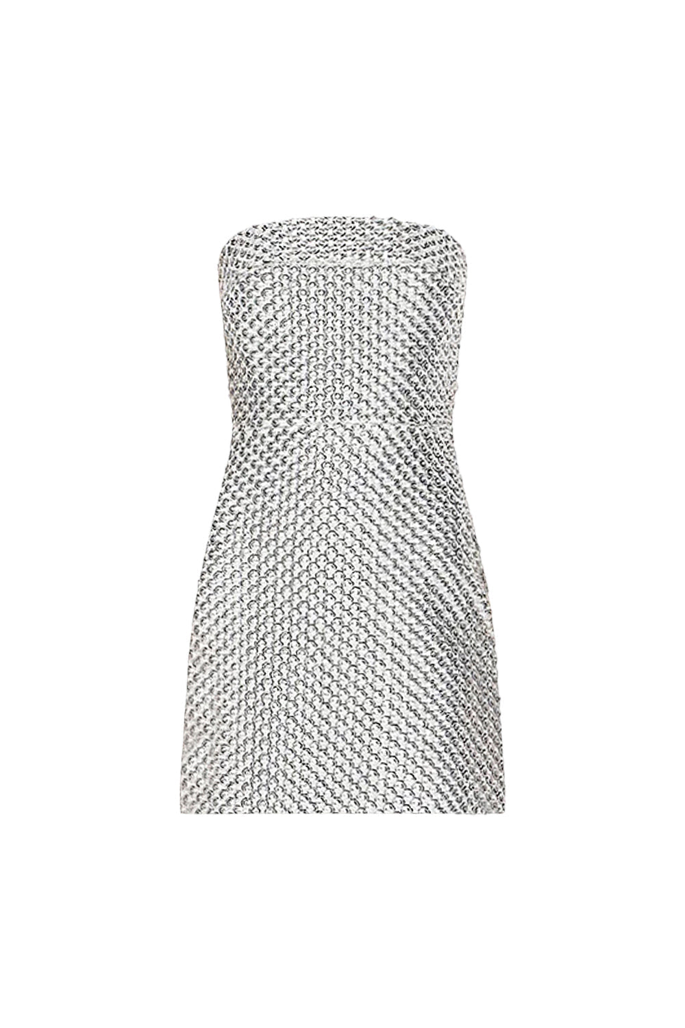 Opulent Scale Mini Dress (Silver)