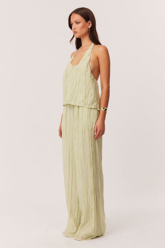 SNDYS BRANDI CRINKLE TOP (Matcha)