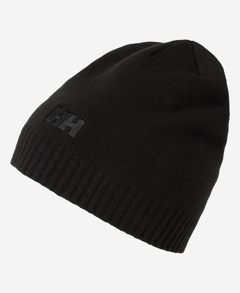 Image of Hats. Product name - BRAND BEANIE, Black in Black colour by brand - Helly Hansen