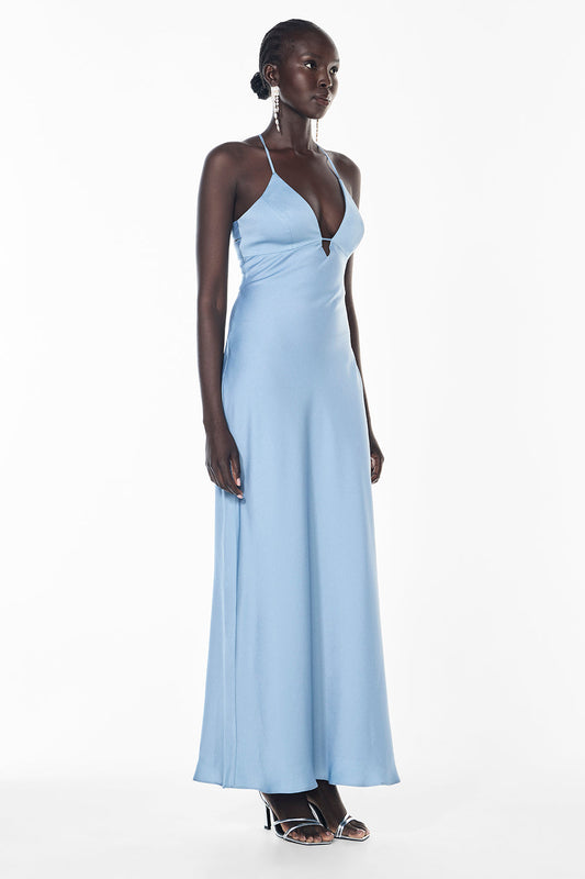 Time To Shine Slip Dress (Powder Blue)