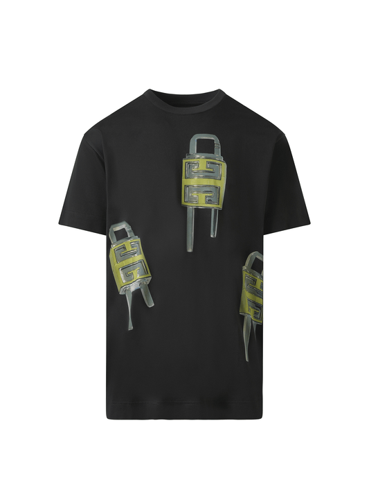 GIVENCHY U-Lock Print T-Shirt (Black)