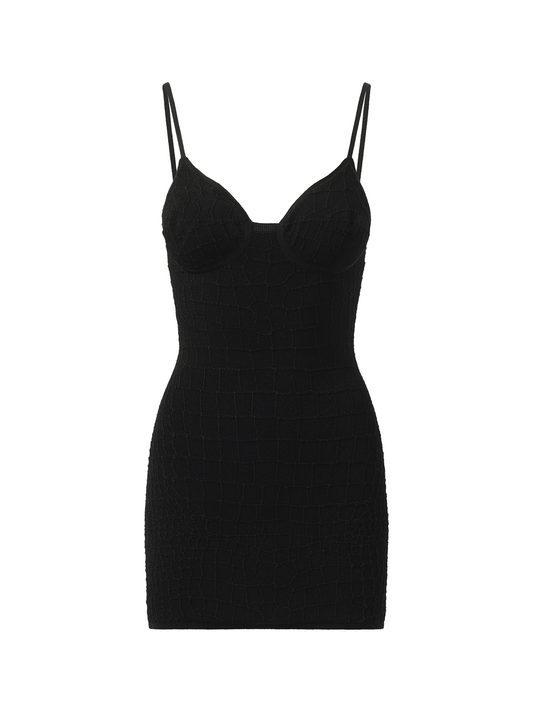 JACQUEMUS La Mini Robe Scala (Black)