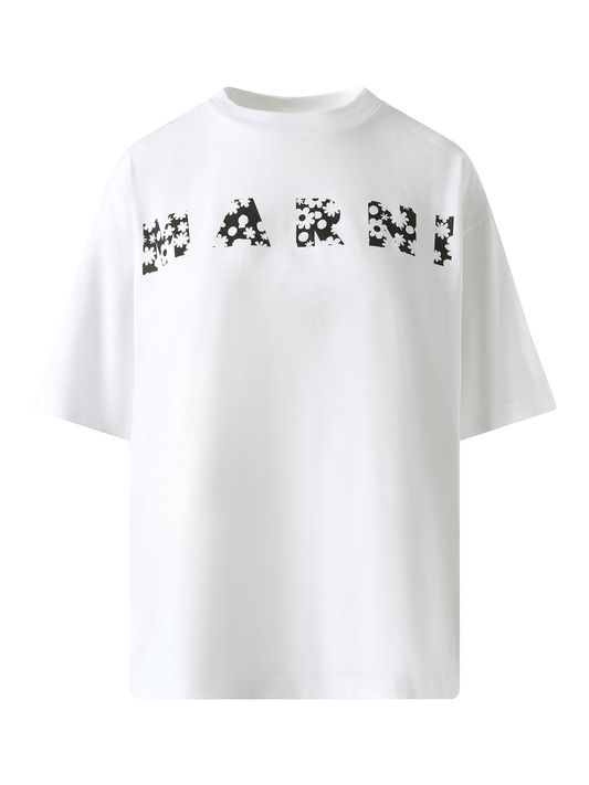 MARNI Boxy Flower Logo T-Shirt (White)