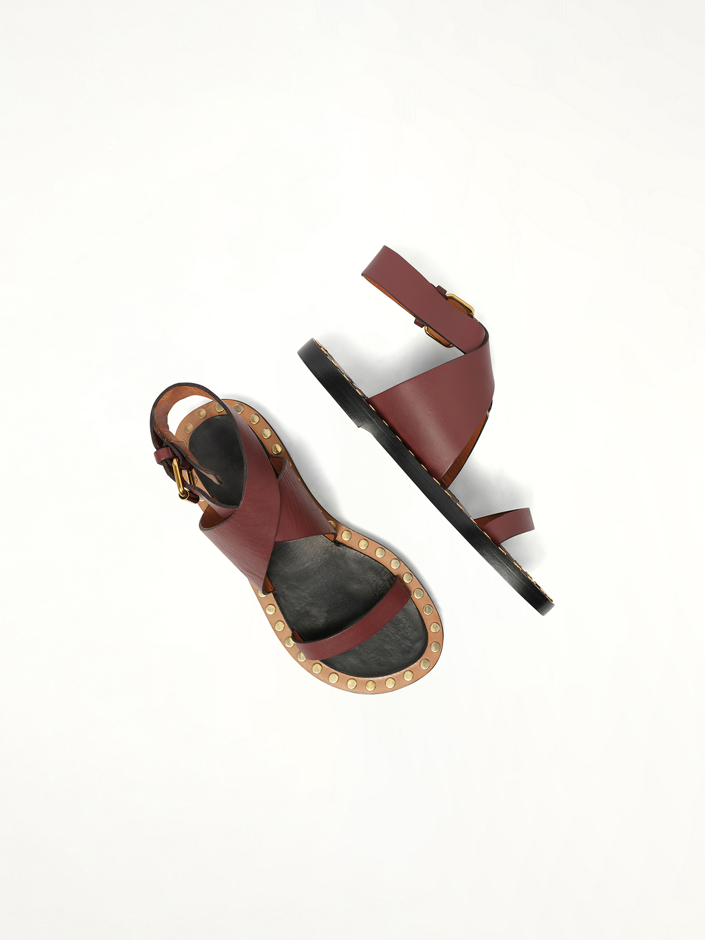 ISABEL MARANT Janis Sandals (Burgundy)