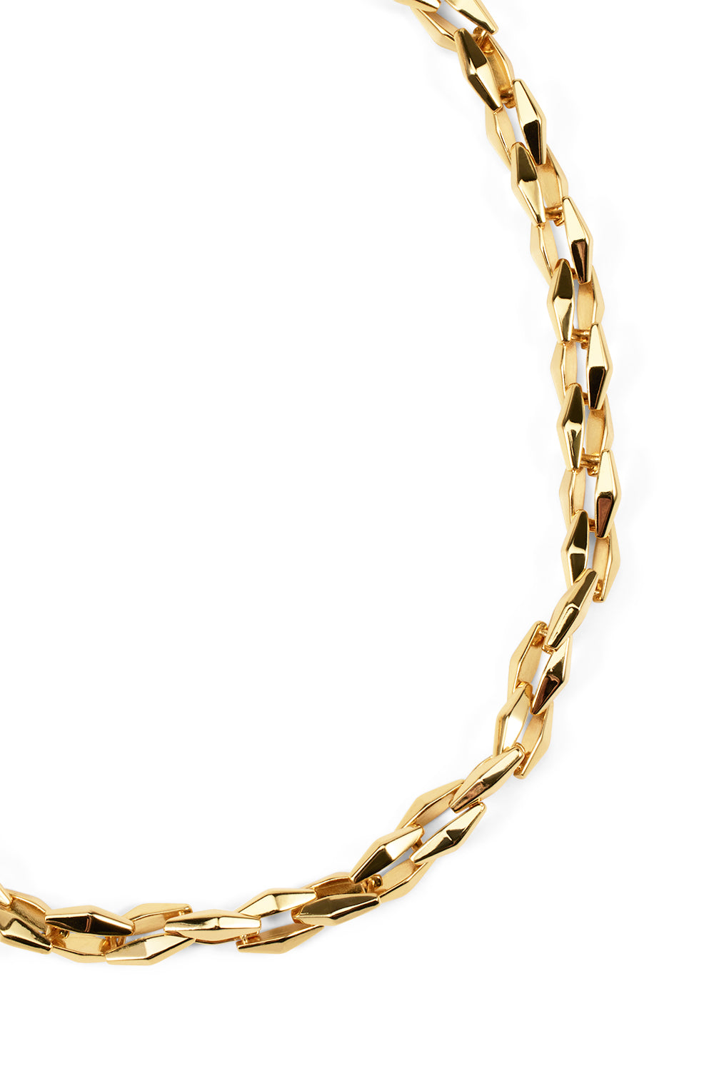 Angular Chain Necklace (Gold)
