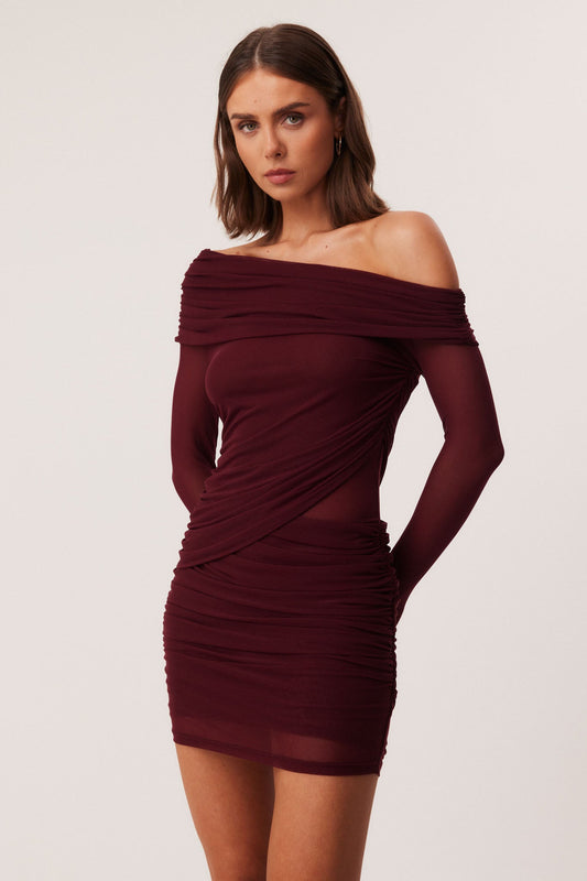 SNDYS LORI MINI DRESS (Cherry Lacquer)