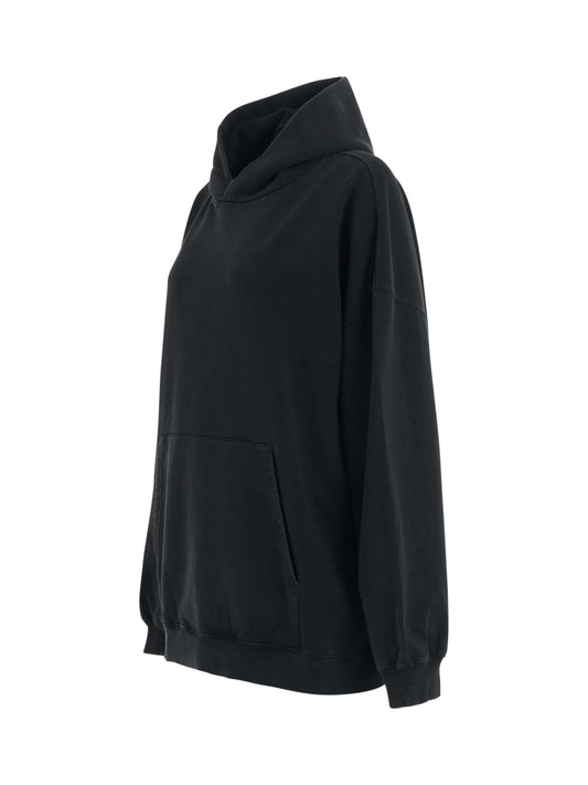 BALENCIAGA Back Logo Oversized Hoodie (Black Silver)