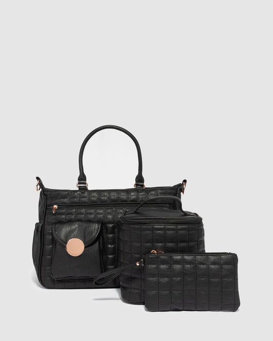 Colette Premium Baby Bag Set (Black)