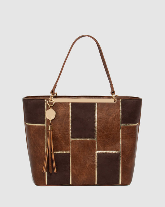 Colette Erica Limited Edition Panel Tote Bag (Brown)