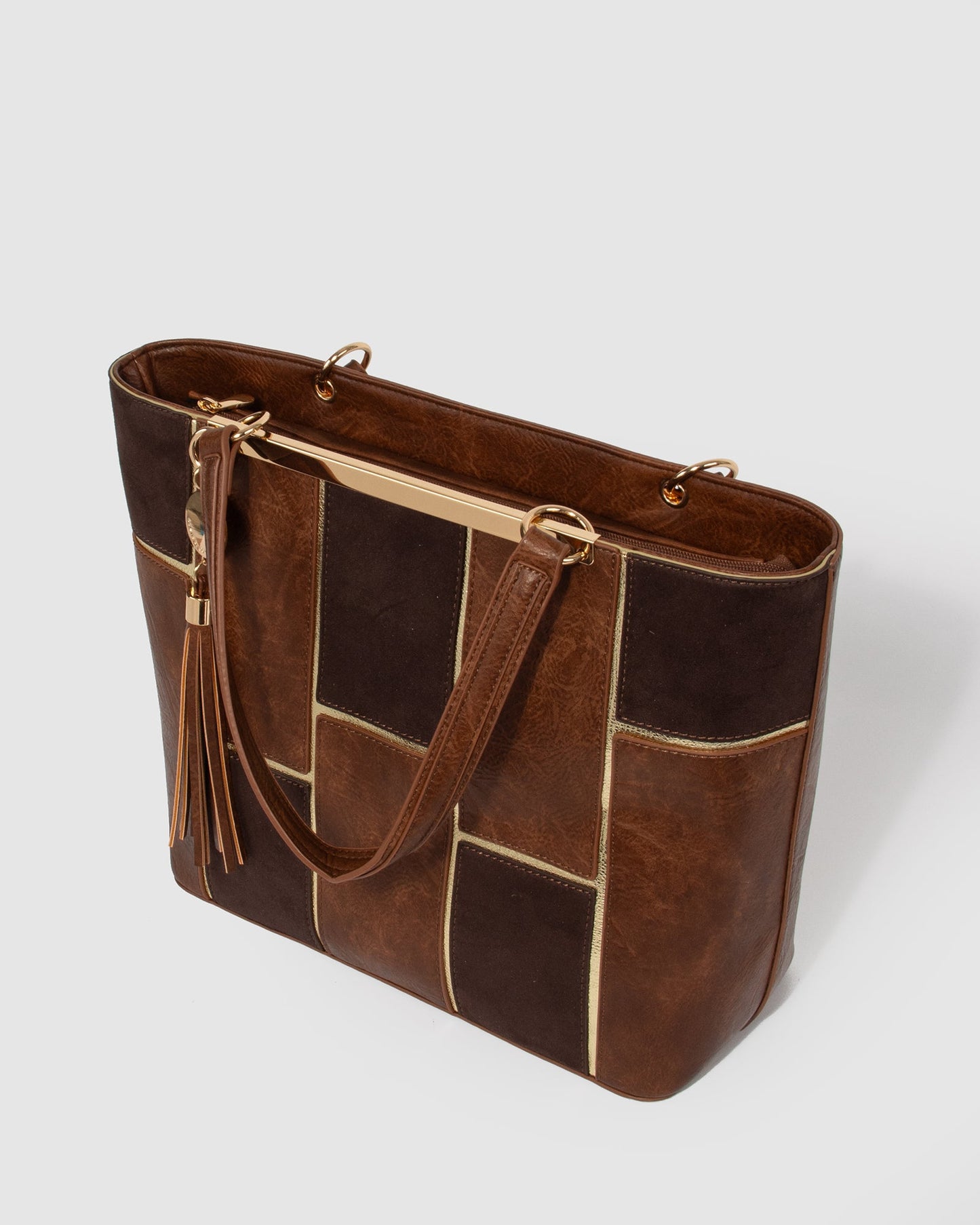 Colette by Colette Hayman Erica Limited Edition Panel Tote Bag (Brown)
