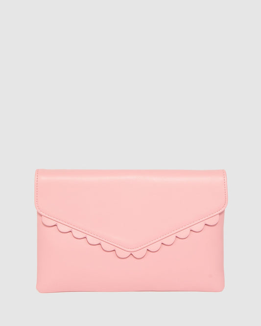 Colette Jordana Scallop Clutch Bag (Pink)