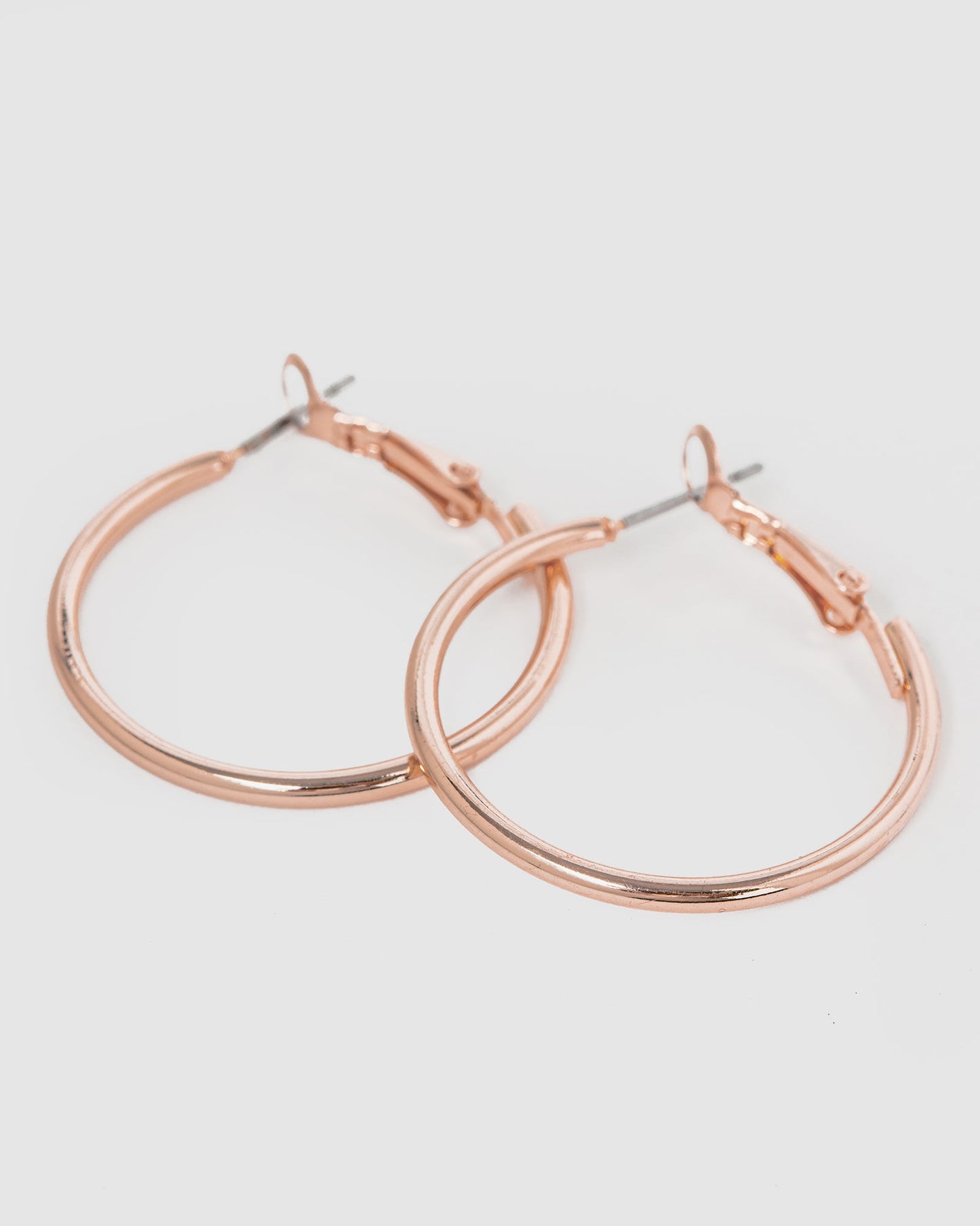 Colette by Colette Hayman Fine Hoop Earrings (Rose Gold)